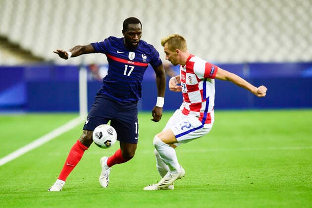 SISSOKO MOUSSA (France) vs Melnjak Dario (Croatie) FOOTBALL : France vs Croatie - ligue des Nations - 08 09 2020 JBAutissier Panoramic 