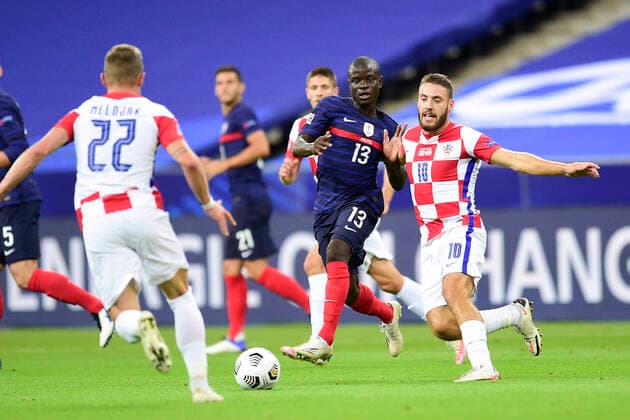 KANTE NGOLO (France) vs Vlasic Nikola (Croatie) FOOTBALL : France vs Croatie - ligue des Nations - 08 09 2020 JBAutissier Panoramic 