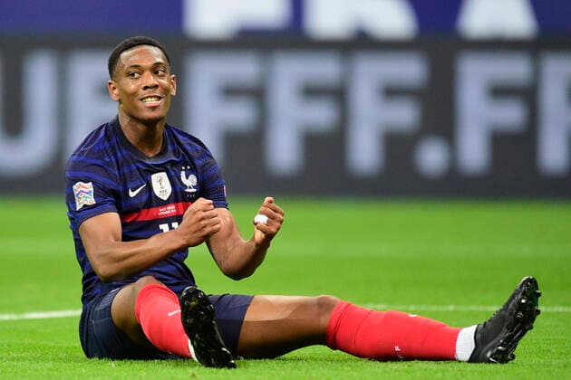 Joie des joueurs de l Equipe de France apres le but de MARTIAL ANTHONY (France) FOOTBALL : France vs Croatie - ligue des Nations - 08 09 2020 JBAutissier Panoramic 