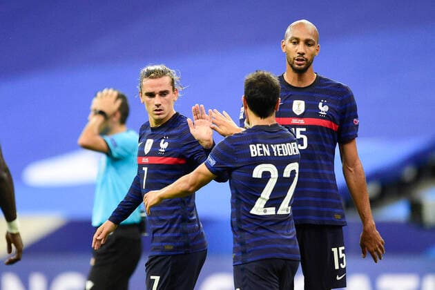 Joie des joueurs de l Equipe de France apres le but de GRIEZMANN ANTOINE (France) FOOTBALL : France vs Croatie - ligue des Nations - 08 09 2020 JBAutissier Panoramic 