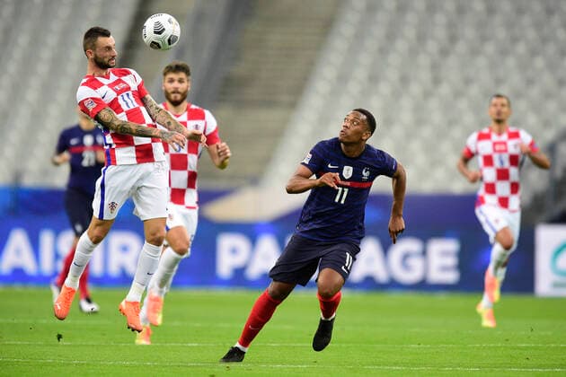 MARTIAL ANTHONY (France) vs Brozovic Marcelo (Croatie) FOOTBALL : France vs Croatie - ligue des Nations - 08 09 2020 JBAutissier Panoramic 
