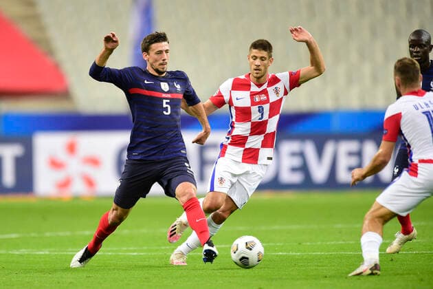 LENGLET CLEMENT (France) vs Kramaric Andrej (Croatie) FOOTBALL : France vs Croatie - ligue des Nations - 08 09 2020 JBAutissier Panoramic 