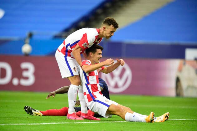 Joie des joueurs de la Croatie apres le but de Brekalo Josip (Croatie) FOOTBALL : France vs Croatie - ligue des Nations - 08 09 2020 JBAutissier Panoramic 