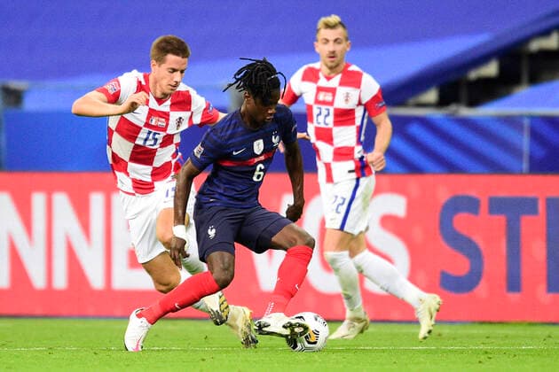CAMAVINGA EDUARDO (France) vs Pasalic Mario (Croatie) FOOTBALL : France vs Croatie - ligue des Nations - 08 09 2020 JBAutissier Panoramic 