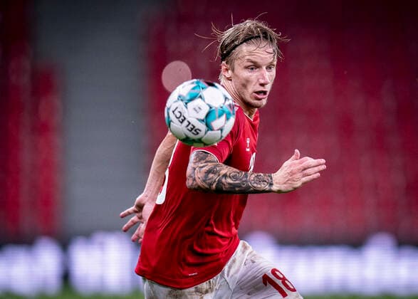 Danmarks Daniel Wass under Nations League kampen mellem Danmark og England i Parken, tirsdag den 8. september 2020.. , Copenhagen Denmark