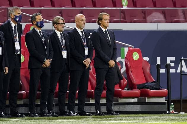 AMSTERDAM, 07-09-2020, football, Netherlands - Italy, Nations League, Stadium de Arena, Italy coach Roberto Mancini (R) Netherlands - Italy  x9146306x Copyright: