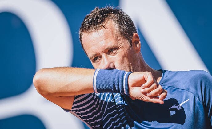 09.09.2020, Sportpark, Kitzbuehel, AUT, ATP, Tennis Herren Tour, Generali Open Kitzbuehel, 1. Runde, im Bild Philipp Kohlschreiber (GER) Philipp Kohlschreiber of Germany during the 1st round of the Generali Open Tennis Tournament of the ATP Tour at the Sportpark in Kitzbuehel, Austria on 2020 09 09.
