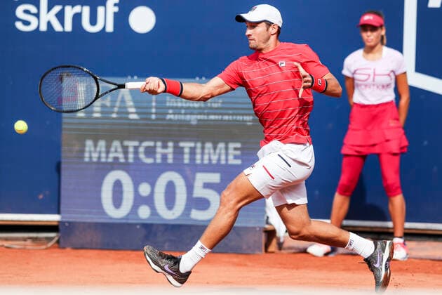 TENNIS - ATP, Tennis Herren Generali Open 2020 KITZBUEHEL,AUSTRIA,10.SEP.20 -TENNIS - ATP World Tour, Generali Open 2020. Image shows Dusan Lajovic (SRB). GEPAxpictures xPatrickxSteiner