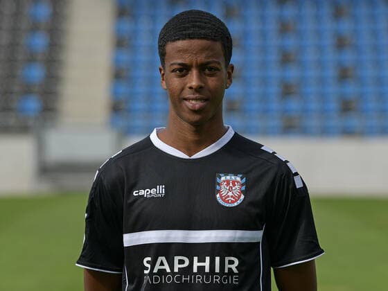 10.09.2020, xjhx, Fussball Regionalliga Suedwest, FSV Frankfurt - Fototermin 2020 21 emspor, v.l. Andu Kelati (FSV Frankfurt) Frankfurt am Main