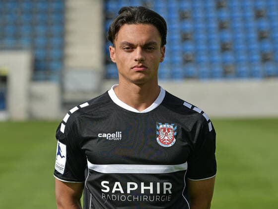 10.09.2020, xjhx, Fussball Regionalliga Suedwest, FSV Frankfurt - Fototermin 2020 21 emspor, v.l. Robin Williams (FSV Frankfurt) Frankfurt am Main