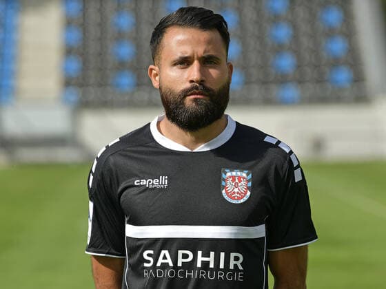 10.09.2020, xjhx, Fussball Regionalliga Suedwest, FSV Frankfurt - Fototermin 2020 21 emspor, v.l. Denis Magafic (FSV Frankfurt) Frankfurt am Main