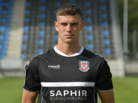 10.09.2020, xjhx, Fussball Regionalliga Suedwest, FSV Frankfurt - Fototermin 2020 21 emspor, v.l. Luca Bazzoli (FSV Frankfurt) Frankfurt am Main