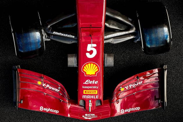 Formula 1 Pirelli Gran Premio Della Toscana Ferrari 1000 2020 10.09.2020, Autodromo Internazionale del Mugello, Mugello, Formula 1 Pirelli Gran Premio Della Toscana Ferrari 1000 2020,im Bild Der Ferrari von Sebastian Vettel (GER 5), Scuderia Ferrari im neuen Design, extra für das 1000 Rennen von Ferrari