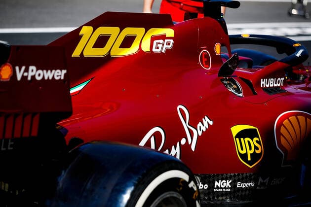 Sport Bilder des Tages Formula 1 Pirelli Gran Premio Della Toscana Ferrari 1000 2020 10.09.2020, Autodromo Internazionale del Mugello, Mugello, Formula 1 Pirelli Gran Premio Della Toscana Ferrari 1000 2020,im Bild Der Ferrari von Sebastian Vettel (GER 5), Scuderia Ferrari im neuen Design, extra für das 1000 Rennen von Ferrari