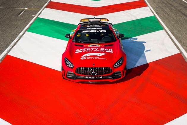 Motorsports: FIA Formula One World Championship, WM, Weltmeisterschaft 2020, Grand Prix of Toscana, F1 Safety Car, Mercedes-AMG GT R with new red livery Mugello Italy