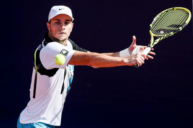 TENNIS - ATP, Tennis Herren Generali Open 2020 KITZBUEHEL,AUSTRIA,11.SEP.20 -TENNIS - ATP World Tour, Generali Open 2020. Image shows Miomir Kecmanovic (SRB). GEPAxpictures xPatrickxSteiner