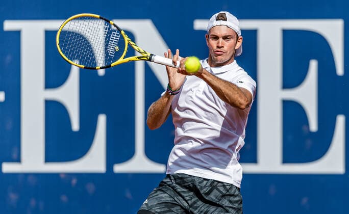 11.09.2020, Sportpark, Kitzbuehel, AUT, ATP, Tennis Herren Tour, Generali Open Kitzbuehel, im Bild Maximilian Marterer (GER) Maximilian Marterer of Germany during the Generali Open Tennis Tournament of the ATP Tour at the Sportpark in Kitzbuehel, Austria on 2020 09 11.