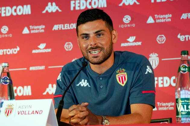 Fußball, Kevin Volland als Neuzugang des AS Monaco vorgestellt Kevin Volland (AS Monaco) FOOTBALL : Presentation des nouvelles recrues de l AS Monaco - Monaco - 11 09 2020 NorbertScanella PanoramiC 