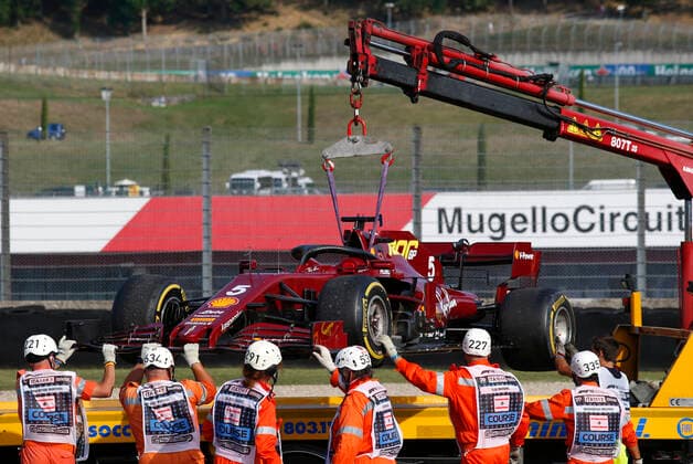 Motorsports: FIA Formula One World Championship, WM, Weltmeisterschaft 2020, Grand Prix of Tuscany, Car of 5 Sebastian Vettel (GER, Scuderia Ferrari Mission Winnow), Scarperia Italy