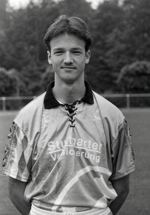 02.07.92 Stuttgarter Kickers Fototermin Deutschland, Stuttgart, 02.07.92, Fussball, Stuttgarter Kickers, Fototermin Saison 1992 1993: Fredi Bobic.