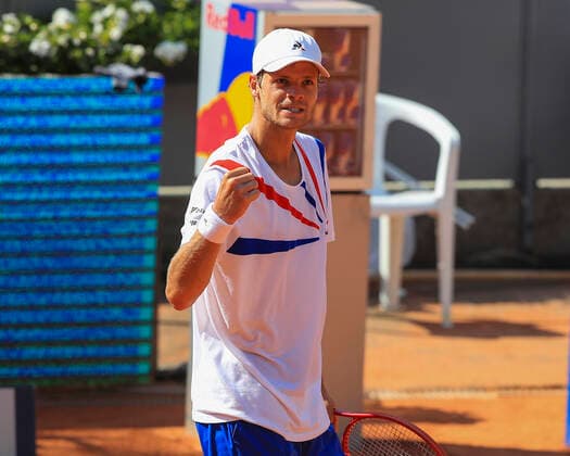 Yannick Hanfmann (GER) jubelt nach dem Sieg, Jubel, Freude, Emotion Tennis - Generali Open Kitzbuehel 2020 - ATP, Tennis Herren 250 - Kitzbuehler Tennis Club - Kitzbuehel - Tirol - Oesterreich - 12 September 2020. Copyright: xJuergenxHasenkopfx