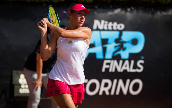 September 12, 2020, Rome, ITALY: Kaja Juvan of Slovenia in action against Lauren Davis of the United States during the first qualifications round at the 2020 Internazionali BNL d Italia WTA, Tennis Damen Premier 5 tennis tournament Rome ITALY - ZUMAa181 20200912_zaa_a181_013 Copyright: xRobxPrangex