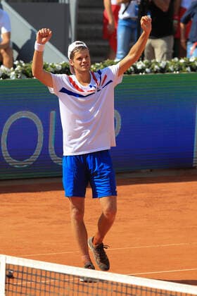 Yannick Hanfmann (GER) jubelt nach dem Sieg, Jubel, Freude, Emotion Tennis - Generali Open Kitzbuehel 2020 - ATP, Tennis Herren 250 - Kitzbuehler Tennis Club - Kitzbuehel - Tirol - Oesterreich - 12 September 2020. Copyright: xJuergenxHasenkopfx