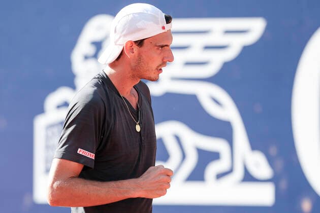 TENNIS - ATP, Tennis Herren Generali Open 2020 KITZBUEHEL,AUSTRIA,12.SEP.20 -TENNIS - ATP World Tour, Generali Open 2020. Image shows the rejoicing of Marc Andrea Huesler (SUI). GEPAxpictures xPatrickxSteiner