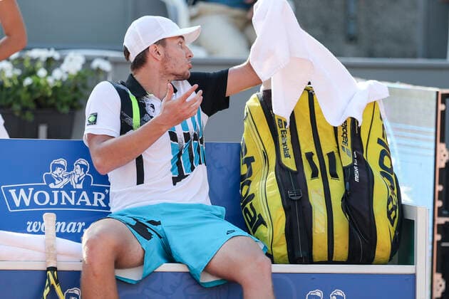 TENNIS - ATP, Tennis Herren Generali Open 2020 KITZBUEHEL,AUSTRIA,12.SEP.20 -TENNIS - ATP World Tour, Generali Open 2020. Image shows Miomir Kecmanovic (SRB). GEPAxpictures xPatrickxSteiner