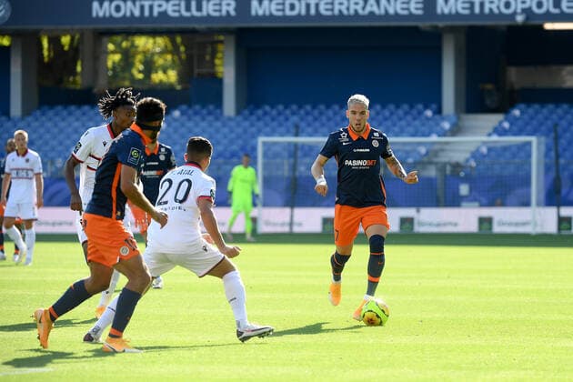 26 MIHAILO RISTIC (MHSC) FOOTBALL : Montpellier vs Nice - Ligue 1 Uber Eats - 12 09 2020 FEP Panoramic 