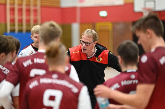 A-Junioren Bundesliga-Qualifikation I VfL Horneburg - HSG Delmenhorst I 12.09.2020 Stefan Hagedorn (Trainer VfL Horneburg); A-Junioren Bundesliga-Qualifikation I VfL Horneburg - HSG Delmenhorst am 12.09.2020 in Horneburg (Hoelle Hermannstrasse), Deutschland