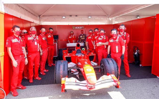Motorsports: FIA Formula One World Championship, WM, Weltmeisterschaft 2020, Grand Prix of Tuscany, Mick Schumacher (GER) prepares to drive the Ferrari F2004 of his father Michael Schumacher Scarperia Italy