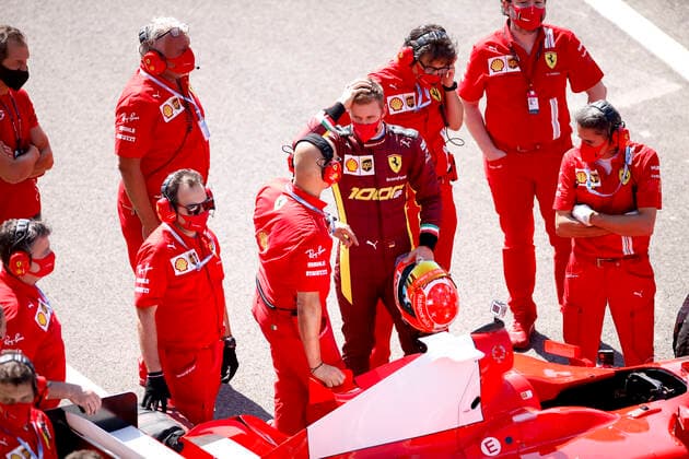 Motorsports: FIA Formula One World Championship, WM, Weltmeisterschaft 2020, Grand Prix of Tuscany, Mick Schumacher (GER) prepares to drive the Ferrari F2004 of his father Michael Schumacher Scarperia Italy