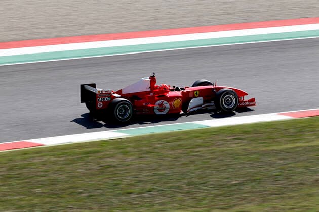 Motorsports: FIA Formula One World Championship, WM, Weltmeisterschaft 2020, Grand Prix of Tuscany, Mick Schumacher (GER) drives the Ferrari F2004 of his father Michael Schumacher Scarperia Italy