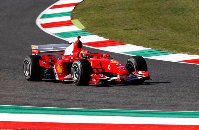 Motorsports: FIA Formula One World Championship, WM, Weltmeisterschaft 2020, Grand Prix of Tuscany, Mick Schumacher (GER) drives the Ferrari F2004 of his father Michael Schumacher Scarperia Italy