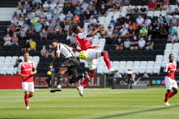 27 EL BILAL TOURE (REI) - 10 ANGELO FULGINI (SCO) FOOTBALL : Angers vs Reims - Ligue 1 Uber Eats - 13 09 2020 FEP Panoramic 