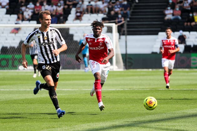 27 EL BILAL TOURE (REI) FOOTBALL : Angers vs Reims - Ligue 1 Uber Eats - 13 09 2020 FEP Panoramic 