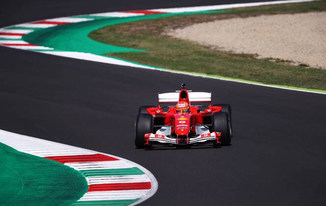 Bilder des Jahres 2020, Sport 09 September Sport Themen der Woche KW37 Sport Bilder des Tages Motorsports: FIA Formula One World Championship, WM, Weltmeisterschaft 2020, Grand Prix of Tuscany Motorsports: FIA Formula One World Championship 2020, Grand Prix of Tuscany, Mick Schumacher (GER) drives the Ferrari F2004 of his father Michael Schumacher *** Local Caption *** Photo: Bryn Lennon Getty Images FIA Pool via HOCH ZWEI Scarperia Mugello Circuit Italy Poolfoto HOCH ZWEI Pool Getty Images ,EDITORIAL USE ONLY