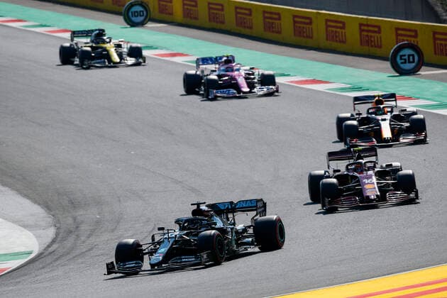 Motorsports: FIA Formula One World Championship, WM, Weltmeisterschaft 2020, Grand Prix of Tuscany, 44 Lewis Hamilton (GBR, Mercedes-AMG Petronas Formula One Team), 16 Charles Leclerc (MCO, Scuderia Ferrari Mission Winnow), Scarperia Italy