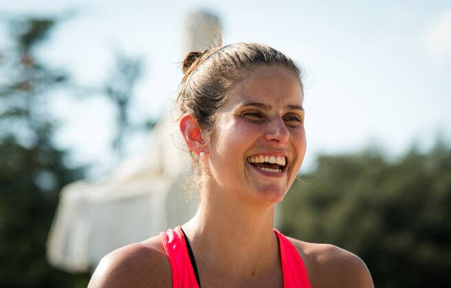 September 13, 2020, Rome, ITALY: Julia Goerges of Germany during a video shoot at the 2020 Internazionali BNL d Italia WTA, Tennis Damen Premier 5 tennis tournament Rome ITALY - ZUMAa181 20200913_zaa_a181_345 Copyright: xRobxPrangex