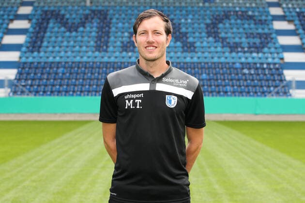 Torwarttrainer Matthias Tischer (1. FC Magdeburg) - 3. Liga Saison 2020-2021 3. Liga Portraittermin 2020 2021 offizieller Fototermin 1. FC Magdeburg in der MDCC Arena in Magdeburg - Porträt, Portrait,Deutschland, Fussball, Mann, Maenner,GER,10.09.2020