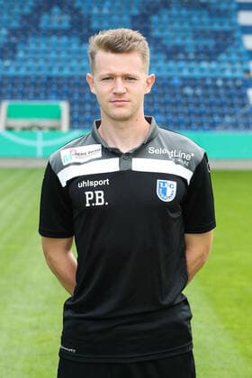 Physiotherapeut Philipp Brix (1. FC Magdeburg) - 3. Liga Saison 2020-2021 3. Liga Portraittermin 2020 2021 offizieller Fototermin 1. FC Magdeburg in der MDCC Arena in Magdeburg - Porträt, Portrait,Deutschland, Fussball, Mann, Maenner,GER,10.09.2020