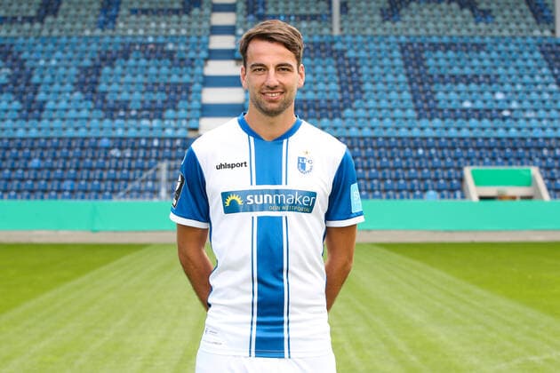Christian Beck (1. FC Magdeburg,11) - 3. Liga Saison 2020-2021 3. Liga Portraittermin 2020 2021 offizieller Fototermin 1. FC Magdeburg in der MDCC Arena in Magdeburg - Porträt, Portrait,Deutschland, Fussball, Mann, Maenner,GER,10.09.2020