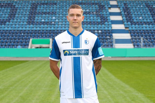 Anthony Roczen (1. FC Magdeburg,23) - 3. Liga Saison 2020-2021 3. Liga Portraittermin 2020 2021 offizieller Fototermin 1. FC Magdeburg in der MDCC Arena in Magdeburg - Porträt, Portrait,Deutschland, Fussball, Mann, Maenner,GER,10.09.2020