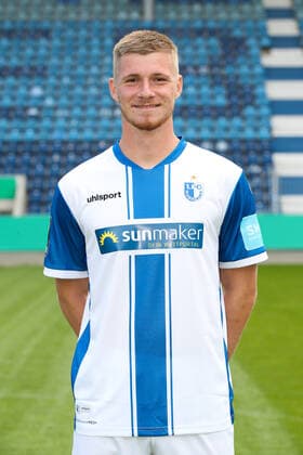 Philipp Harant (1. FC Magdeburg,25) - 3. Liga Saison 2020-2021 3. Liga Portraittermin 2020 2021 offizieller Fototermin 1. FC Magdeburg in der MDCC Arena in Magdeburg - Porträt, Portrait,Deutschland, Fussball, Mann, Maenner,GER,10.09.2020