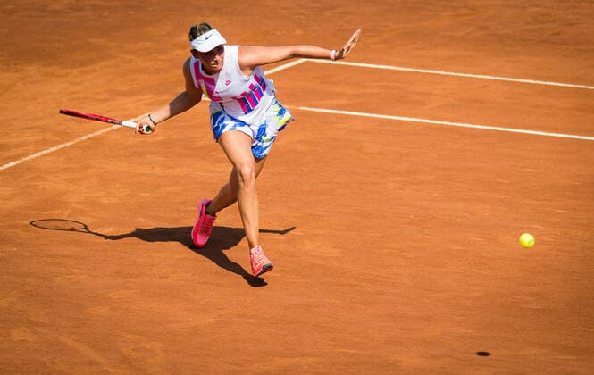 September 14, 2020, Rome, ITALY: Donna Vekic of Croatia during the first round of the 2020 Internazionali BNL d Italia WTA, Tennis Damen Premier 5 tennis tournament against Amanda Anisimova of the United States Rome ITALY - ZUMAa181 20200914_zaa_a181_109 Copyright: xRobxPrangex