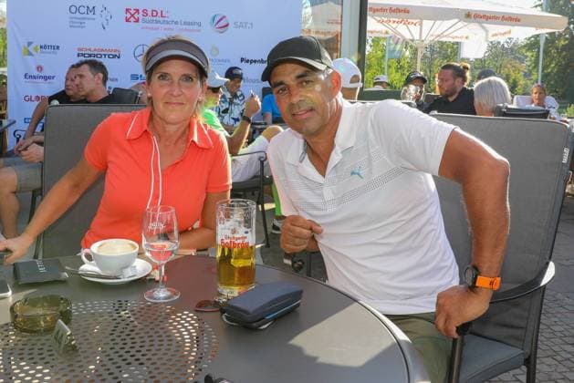 Daniela und Trainer Robin Dutt, 24. Stadler Golf Trophy 2020, Golf, 14.09.2020 Oberrot Baden-Wuerttemberg Deutschland