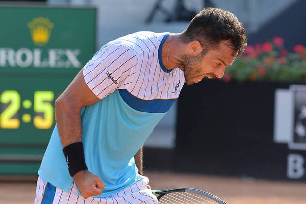 Photo Alfredo Falcone - LaPresse 15 09 2020 Roma (Italy) Tennis Salvatore Caruso (iITA) vs Tennys Sandgren (USA) Internazionali BNL d Italia 2020 In the pic:Salvatore Caruso  Copyright: xAlfredoxFalcone LaPressex