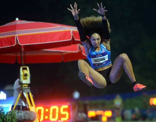 Bilder des Jahres 2020, Sport 09 September Sport Themen der Woche KW38 Sport Bilder des Tages IAAF World Challenge Zagreb 2020 Taliyah Brooks of USA jumps in the women s Long Jump at IAAF World Challenge Zagreb 2020 - 70. Memorial Boris Hanzekovic at Sports Park Mladost in Zagreb, Croatia on September 15, 2020. MarkoxPrpic PIXSELL