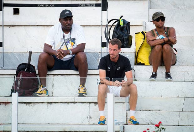 September 15, 2020, Rome, ITALY: Cori Gauffs Parents during the first round at the 2020 Internazionali BNL d Italia WTA, Tennis Damen Premier 5 tennis tournament Rome ITALY - ZUMAa181 20200915_zaa_a181_126 Copyright: xRobxPrangex